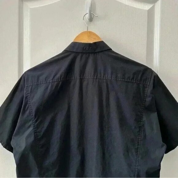 FOX Racing Redplate Flexair Workshirt Short Sleeves Snap Buttons Black Medium - Picture 9 of 16